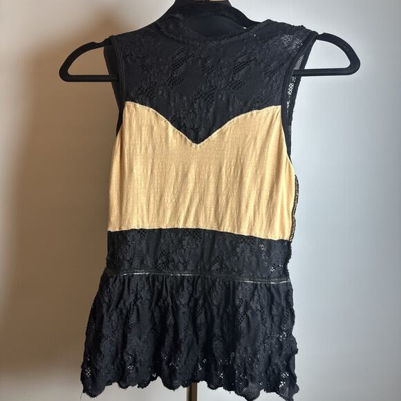 Vintage Y2k Nightcap Rare Black Lace Mock Neck Tank Top Sz 2 Small Whimsigoth - Picture 13 of 16